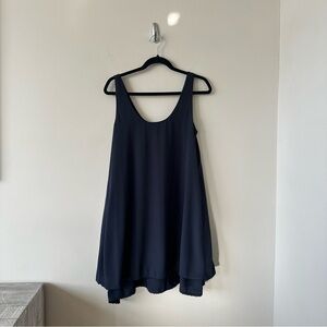 Rachel Rachel Roy-Swing Thick Strap Navy & Black Short Summer Dress (Size:6)